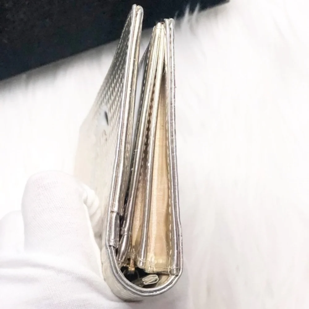 Chanel Silver Metallic Paten Leather Wall…